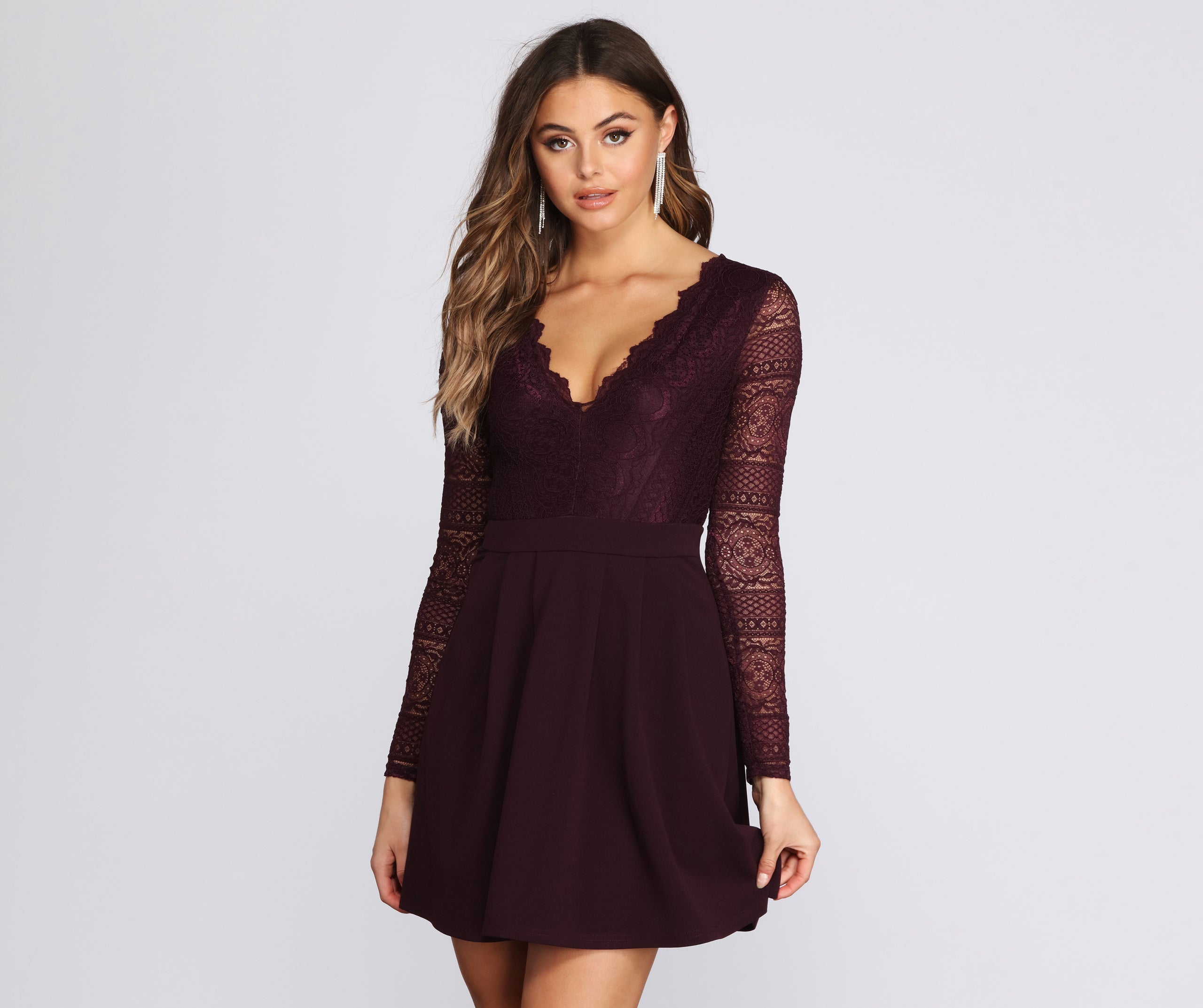 lace obsession skater dress