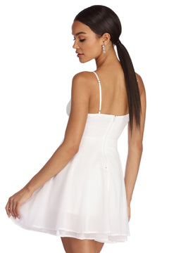 chiffon flow skater dress