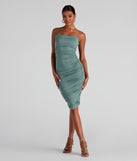 Level Up Ruched Knit Midi Dress creates the perfect spring wedding guest dress or cocktail attire with stylish details in the latest trends for 2023!