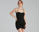 Faux Wrap Glittering Asymmetric Sleeveless Spaghetti Strap Knit Sweetheart Short Bodycon Dress/Party Dress