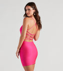 V-neck Short Knit Sleeveless Spaghetti Strap Open-Back Bodycon Dress/Club Dress