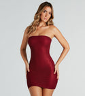 Tall Strapless Short Bodycon Dress