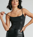 Divine Basic Sleeveless Square Neck Bodysuit