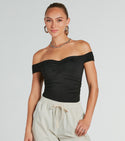 Ready To Go Off-the-shoulder Bodysuit