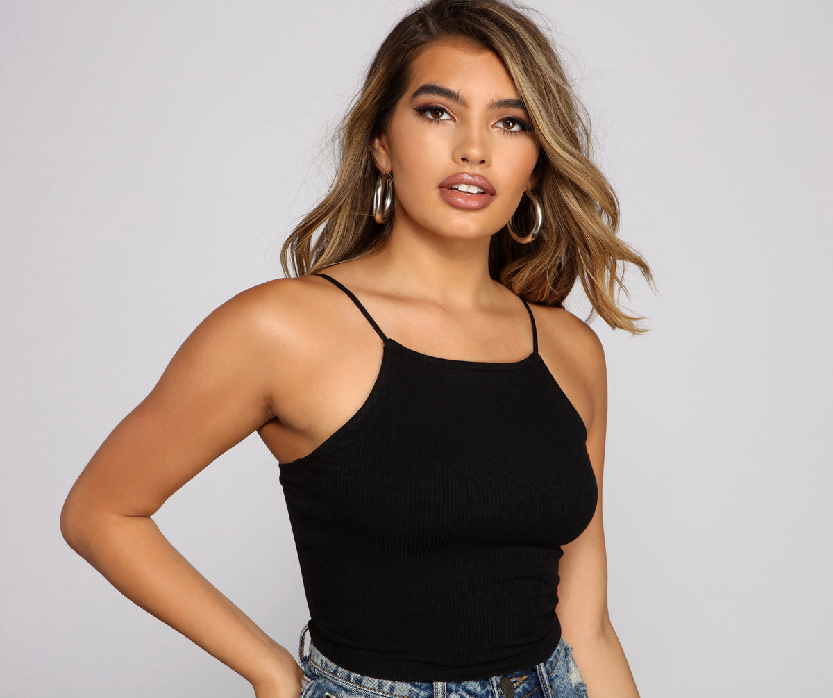 Basic Vibes Halter Crop Top & Windsor