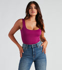 Staple Piece Scoop Neck Bodysuit