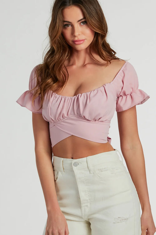 DREAM SLIM Women's Loose Half Sleeve Crop Tops Off India