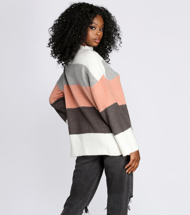 Mock Neck Colorblock Sweater & Windsor