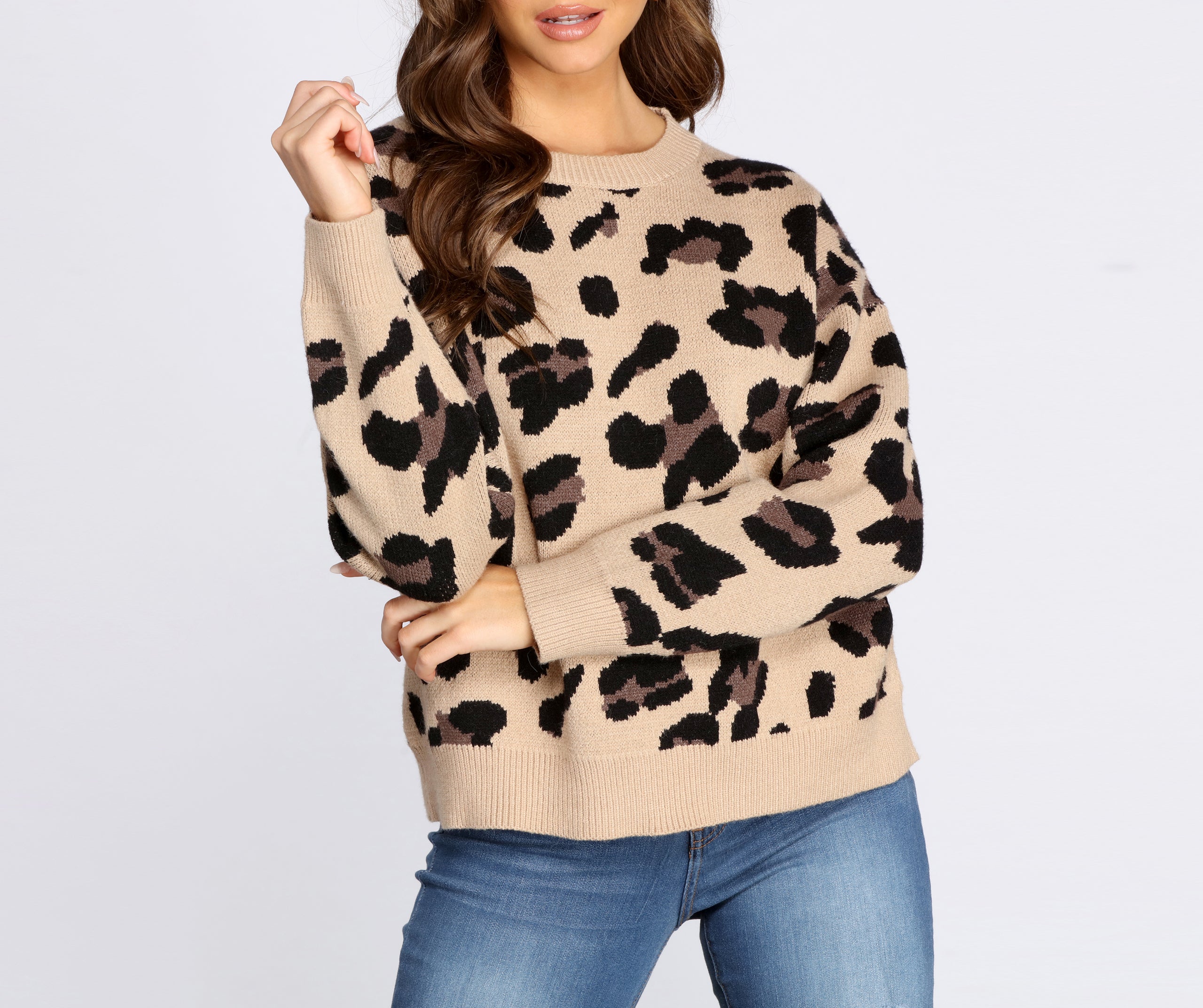 leopard print sweater