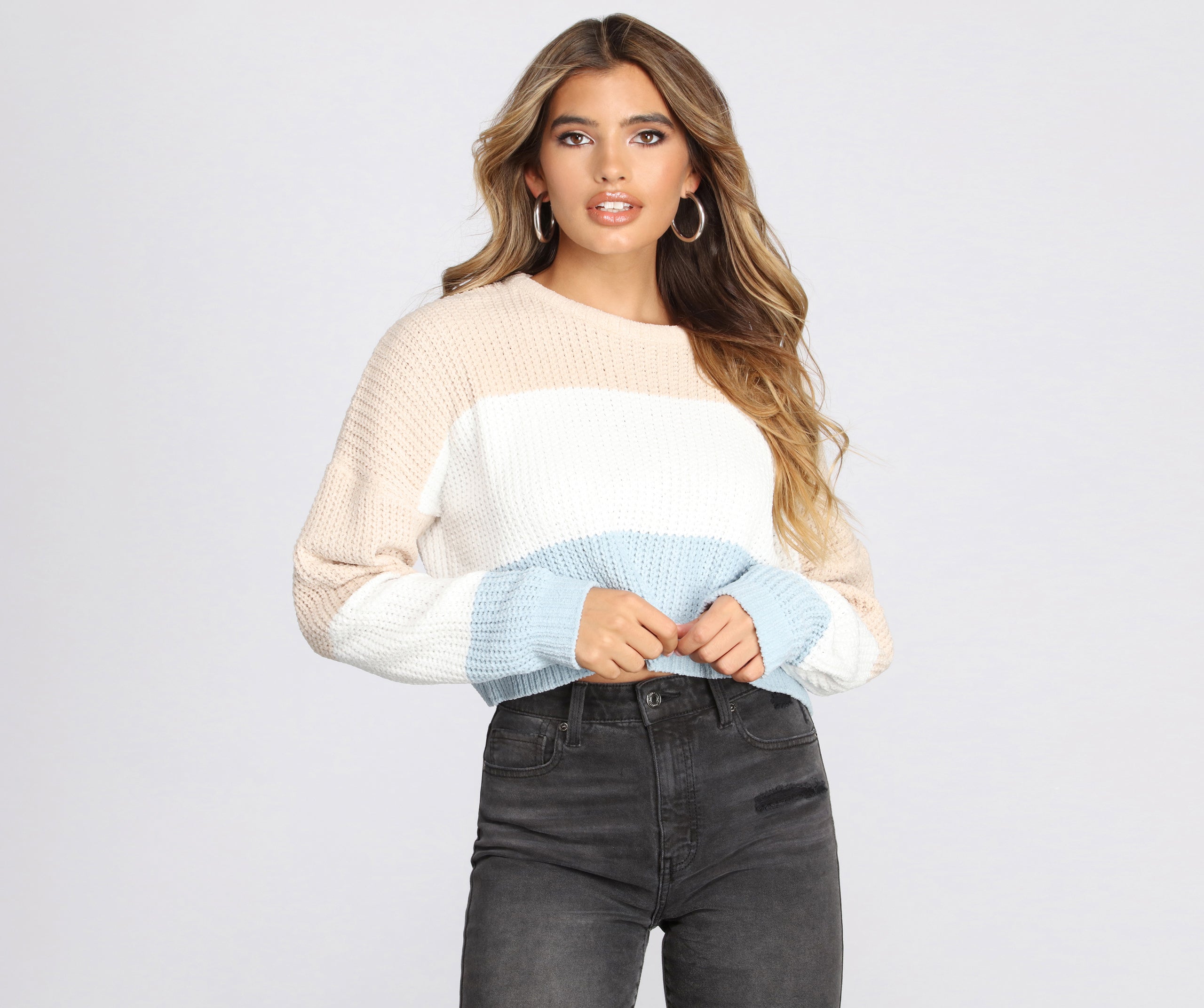 waffle knit sweater