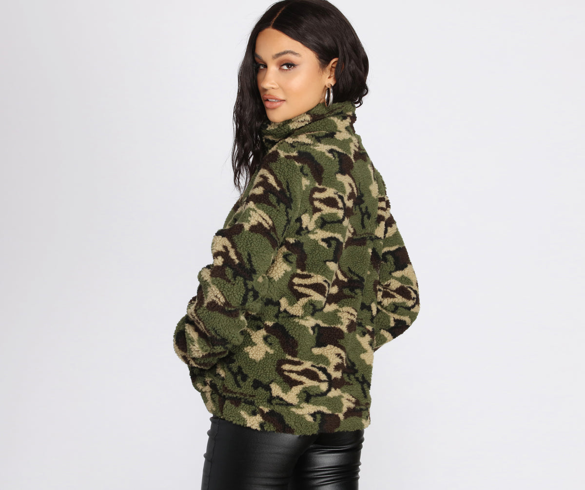 Now You See Me Faux Fur Camo Jacket & Windsor