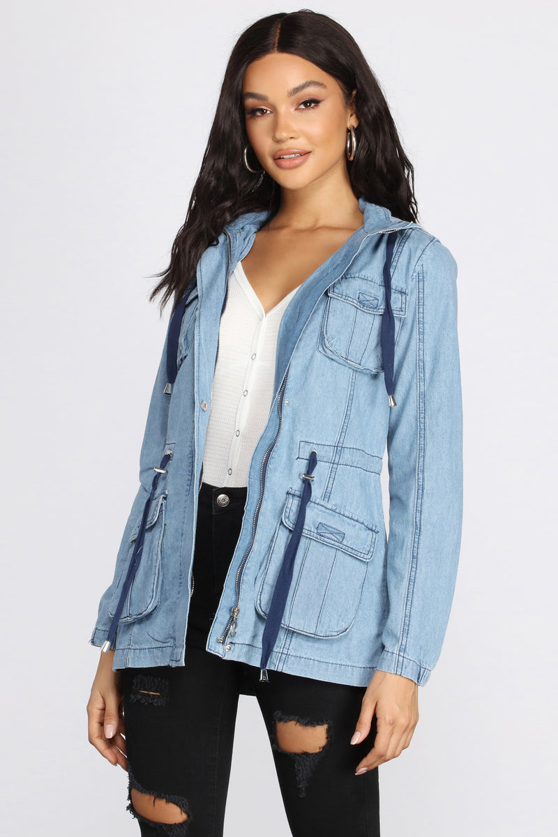 denim anorak jacket