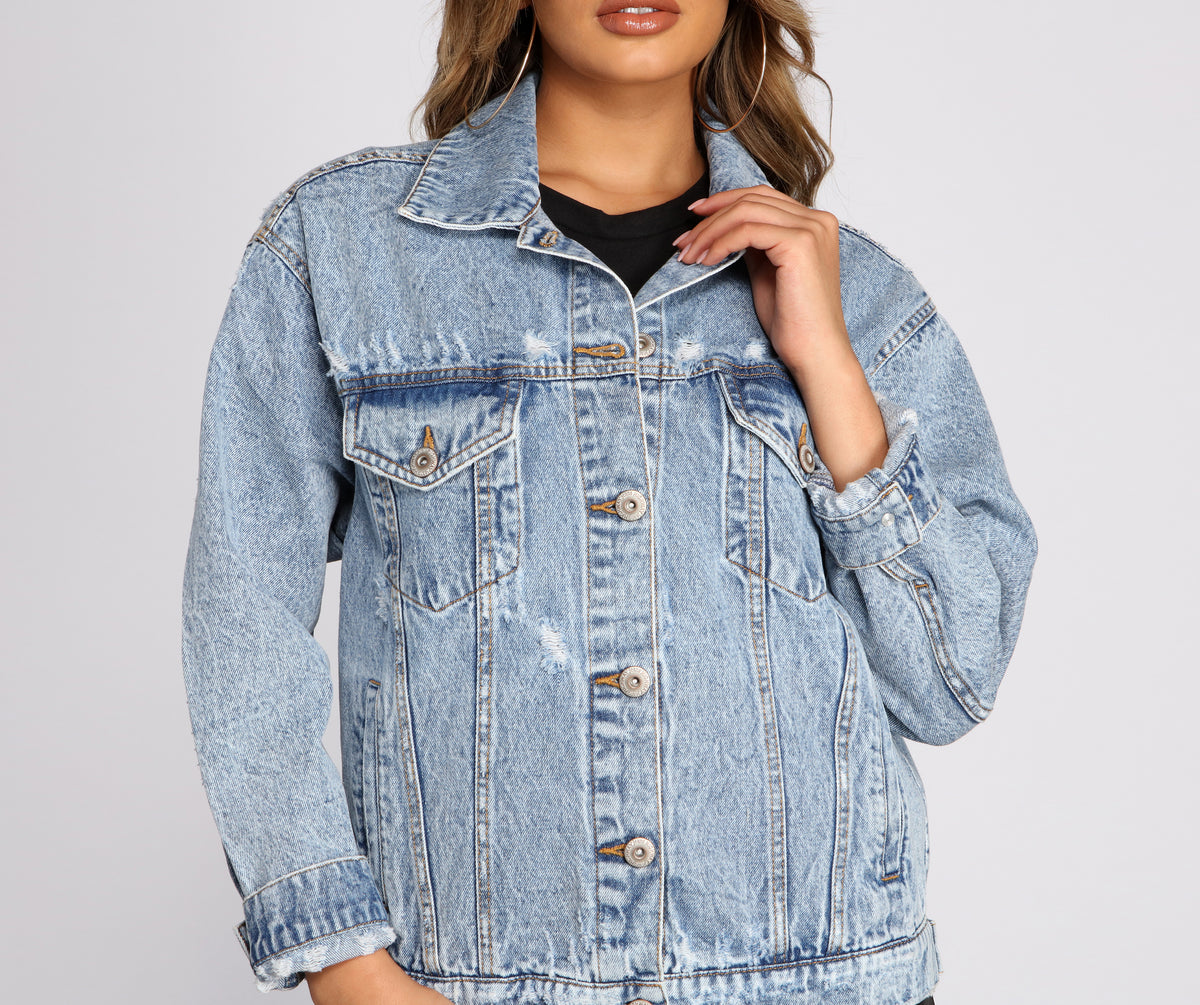 Squad Goals Over-Sized Denim Jacket & Windsor