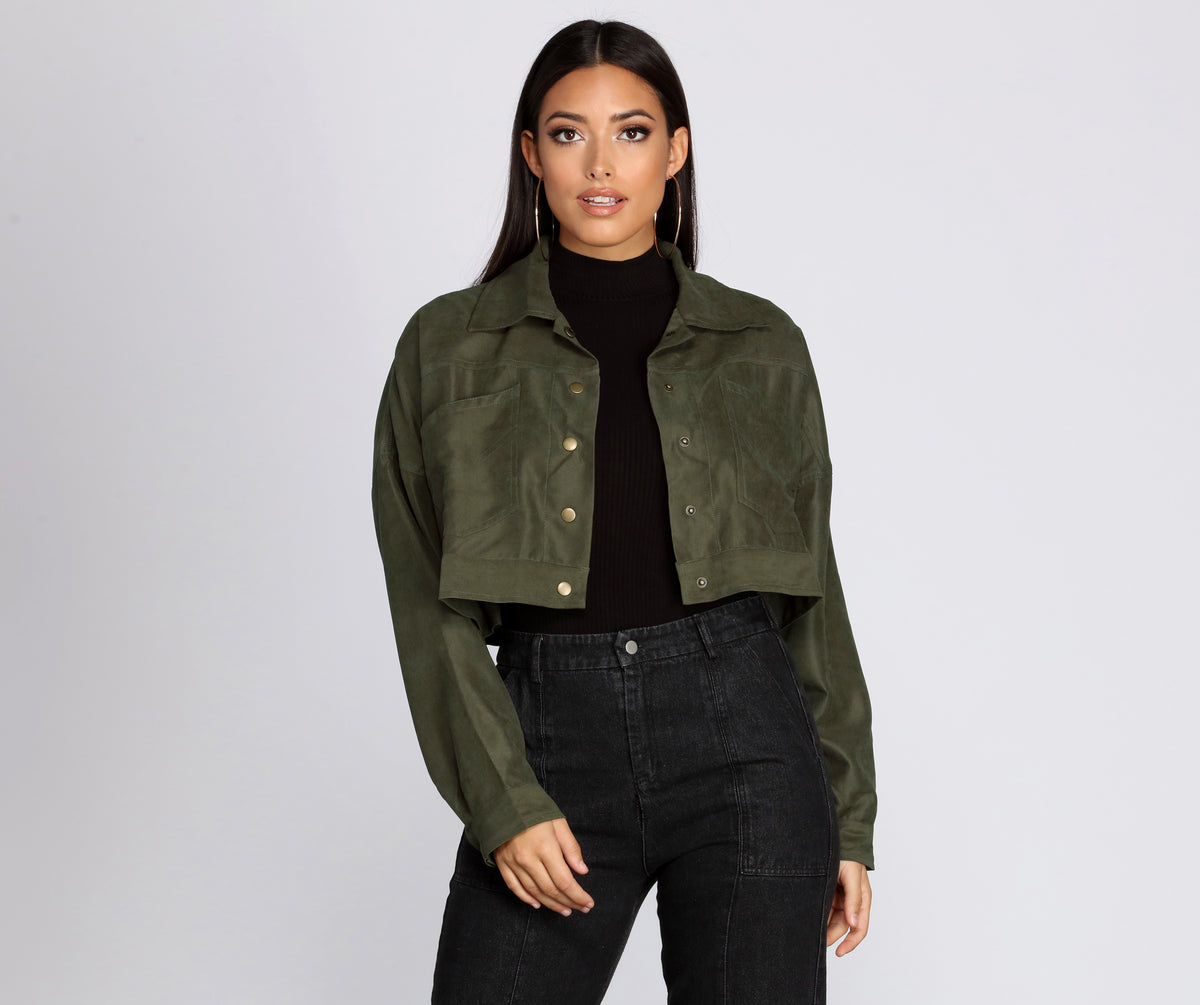 Cropped And Collared Lightweight Jacket & Windsor