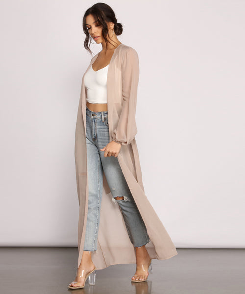 Chic Chiffon Tie Front Duster & Windsor