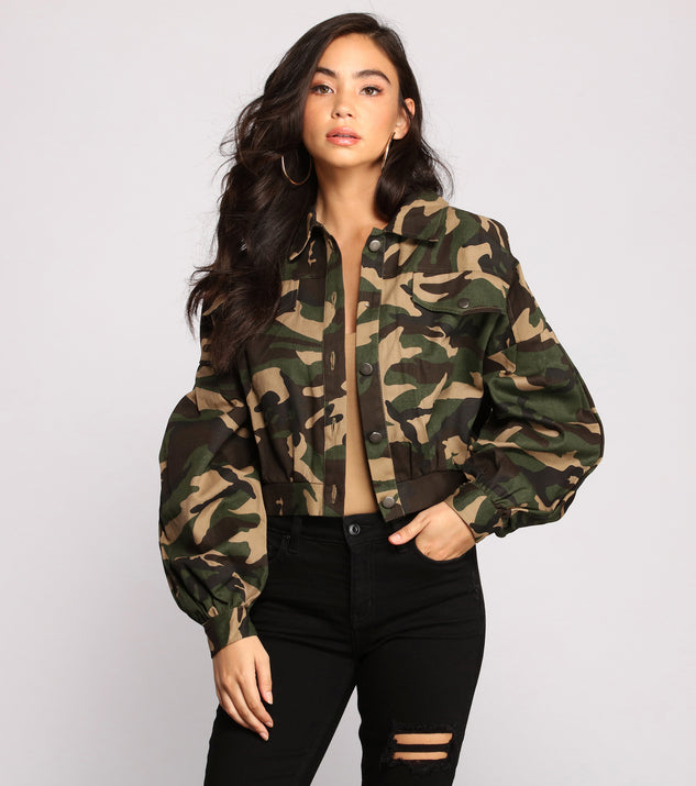 Camo Cutie Button-Front Jacket & Windsor