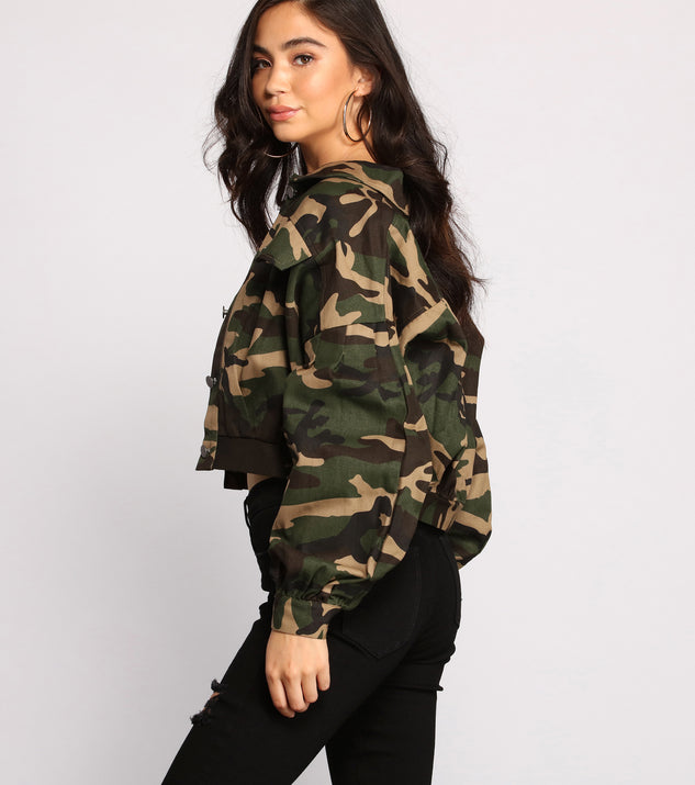 Camo Cutie Button-Front Jacket & Windsor