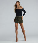 Top Of The Trends Belted Cargo Mini Skirt
