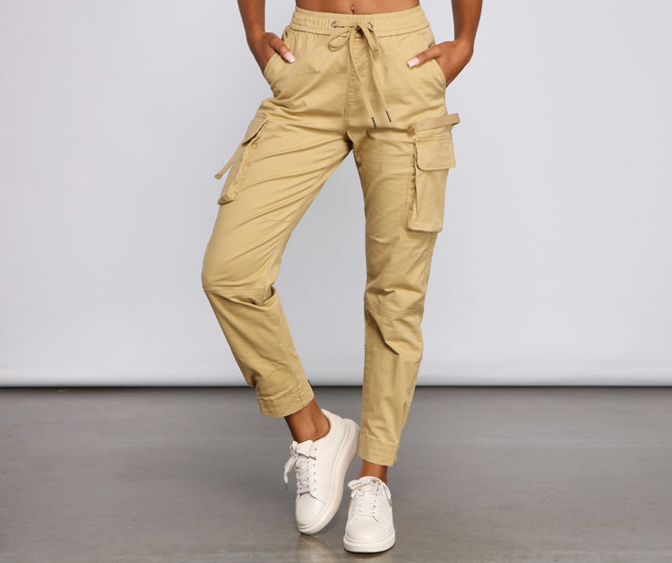 Lowkey Style High Rise Cargo Joggers & Windsor