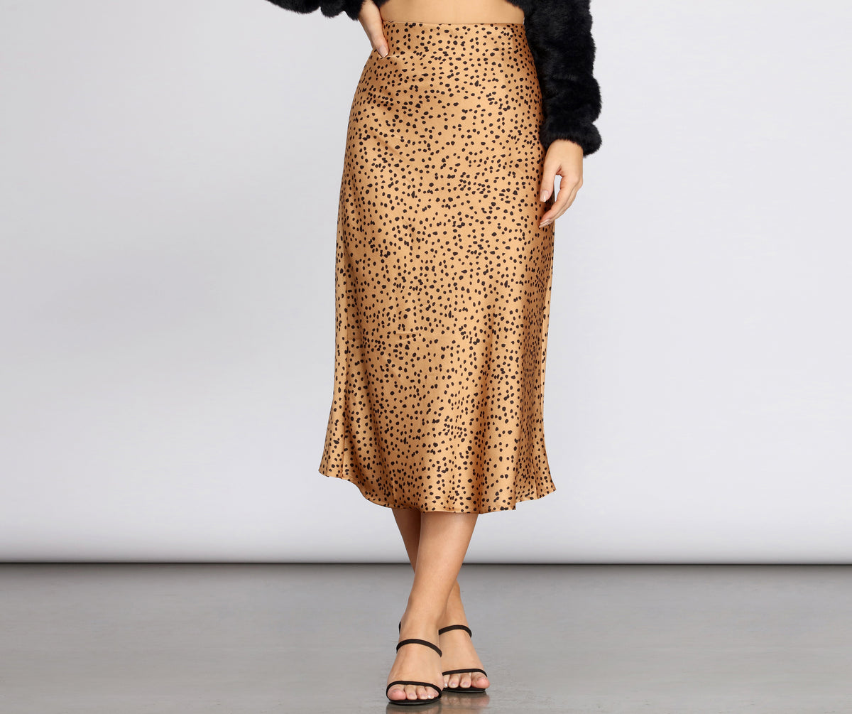 Spotted Flare Midi Skirt – Windsor