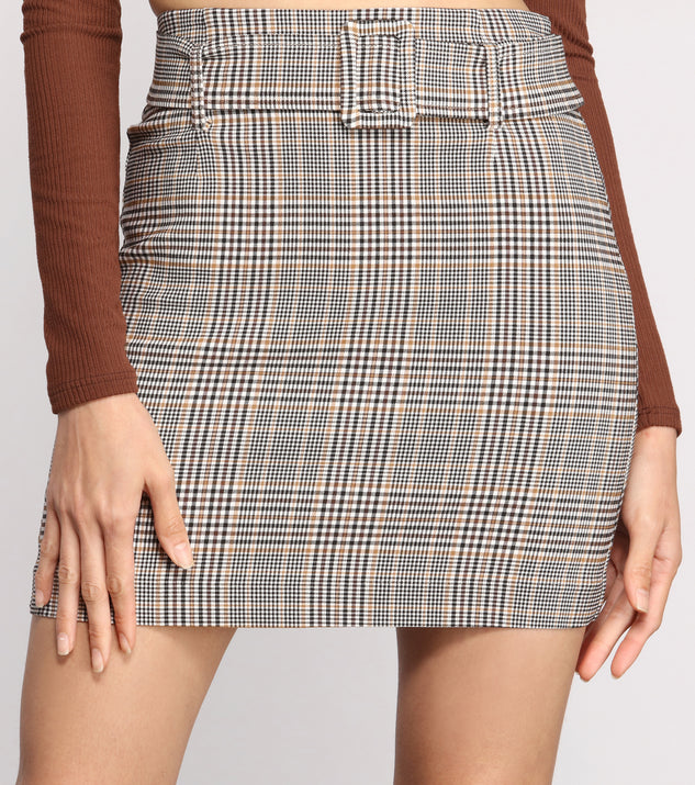 Such A Babe Belted Plaid Mini Skirt & Windsor