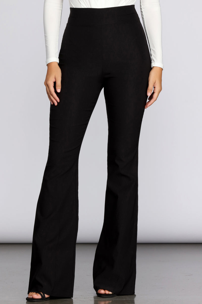 flare pants with heels