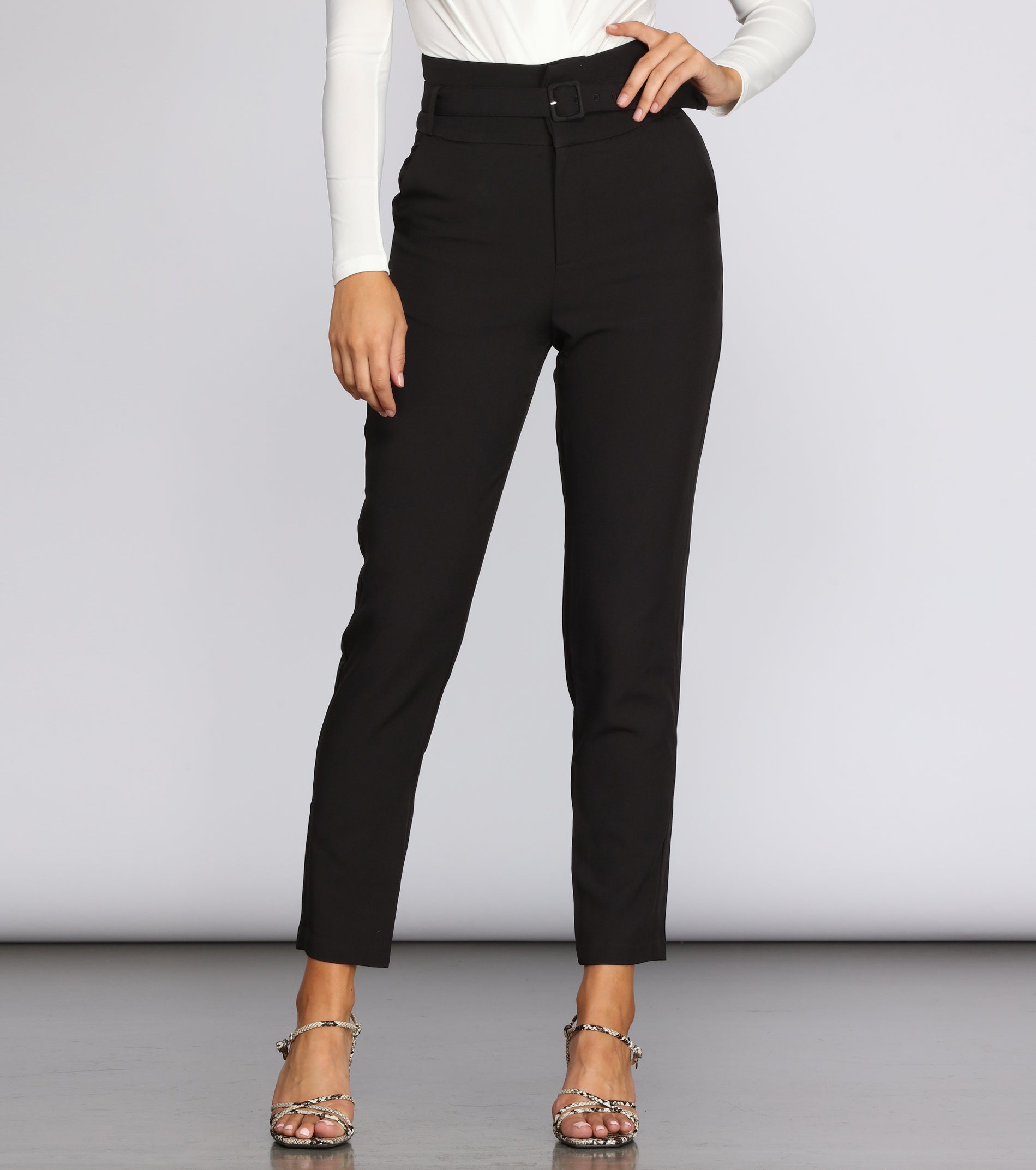 Classic And Chic Belted Pants & Windsor