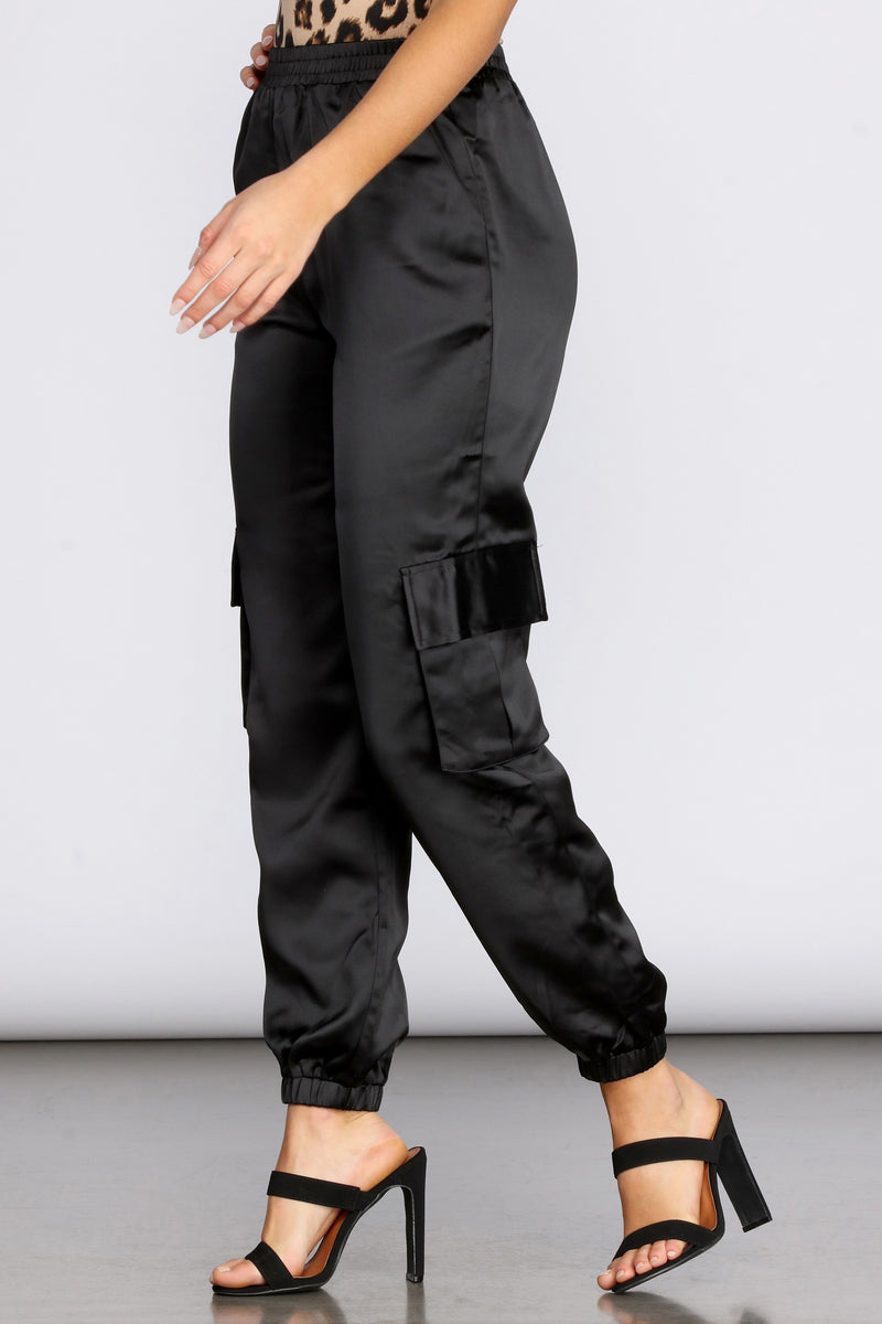 satin joggers