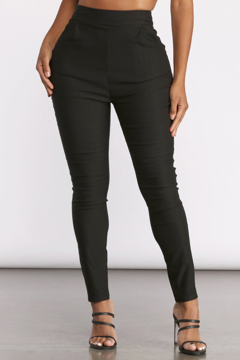 women's high waisted skinny dress pants