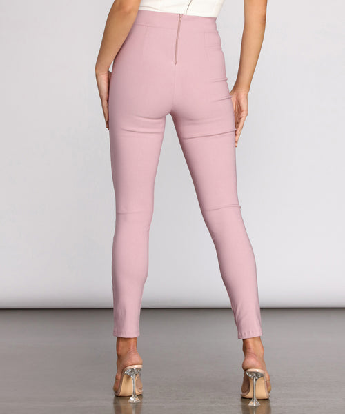 High Waist Tie Front Skinny Pants & Windsor