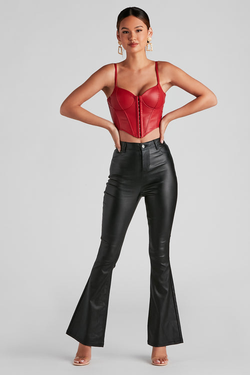 Black Faux Leather Pants/ High Waisted Women Leather Pants/ Pleated Leather  Trousers for Women -  Portugal
