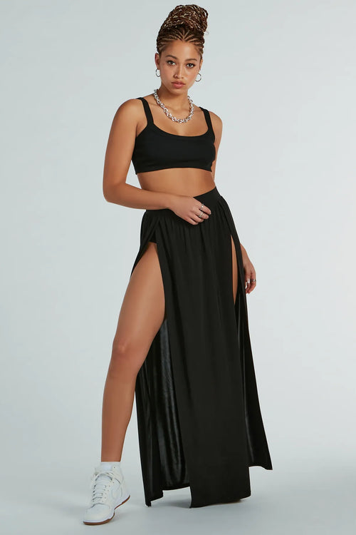 Endor Sheer Layered Maxi Skirt #black #maxi #skirt #blackmaxiskirt | Black  skirt long, Long black skirt outfit, Fashion inspo outfits