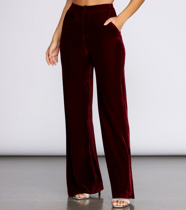 Velvet Glamour High Waist Pants & Windsor