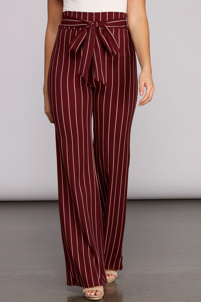 high waisted dress pants with tie