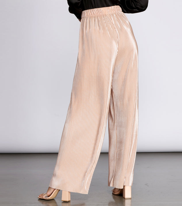 High Waist Pleated Glitter Pants & Windsor