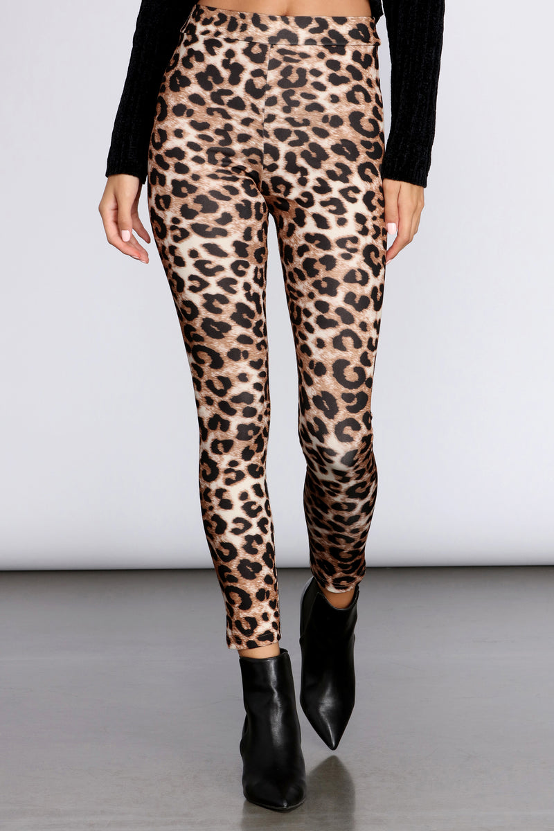 high waist leopard leggings