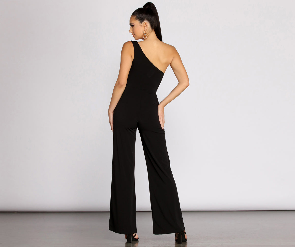 Watch And Learn One Shoulder Jumpsuit – Windsor