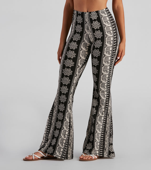 Oh Boho Abstract Flare Pants