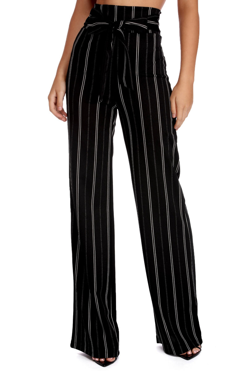 waist striped pants