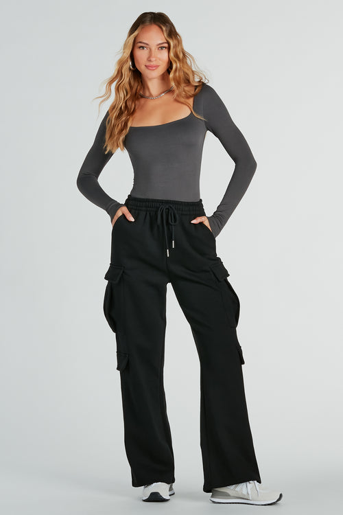 Winioder Wide Leg Sweatpants for Women Elastic High Waisted