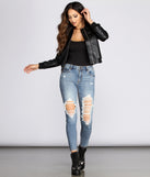 Clara High Rise Destructed Skinny Crop Jeans for 2022 festival outfits, festival dress, outfits for raves, concert outfits, and/or club outfits