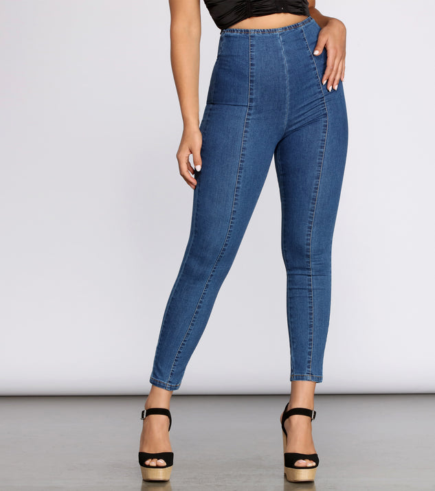 High Waist Denim Skinny Pants & Windsor