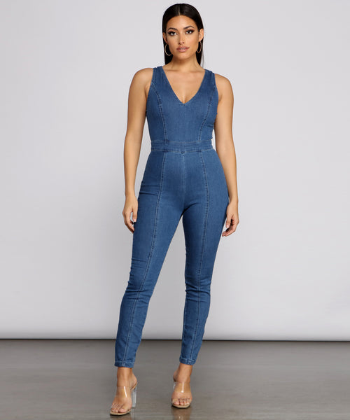 Denim Diva Sleeveless Catsuit & Windsor