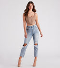 High rise Straight Cropped Jeans By Denim