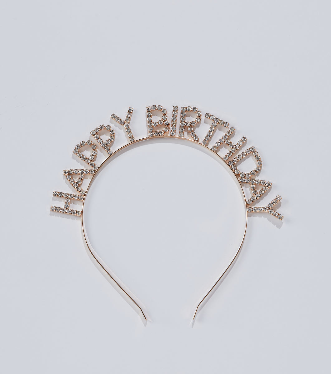 Happy Birthday Rhinestone Headband & Windsor