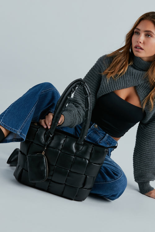 Women's Simple Stylish Shoulder Bag, Lace Flower Design Handbag