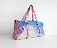 iridescent duffle bag