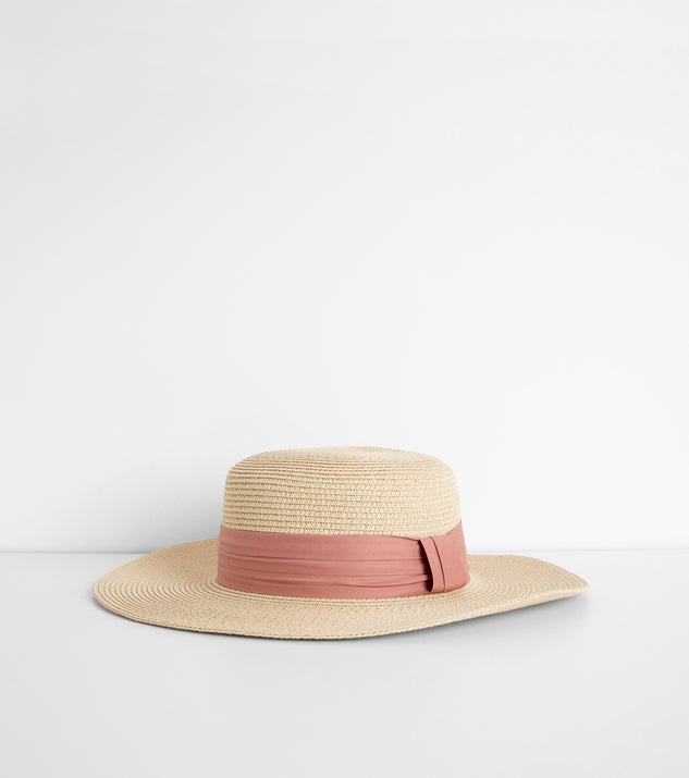 Spending Life In The Sun Straw Boater Hat & Windsor