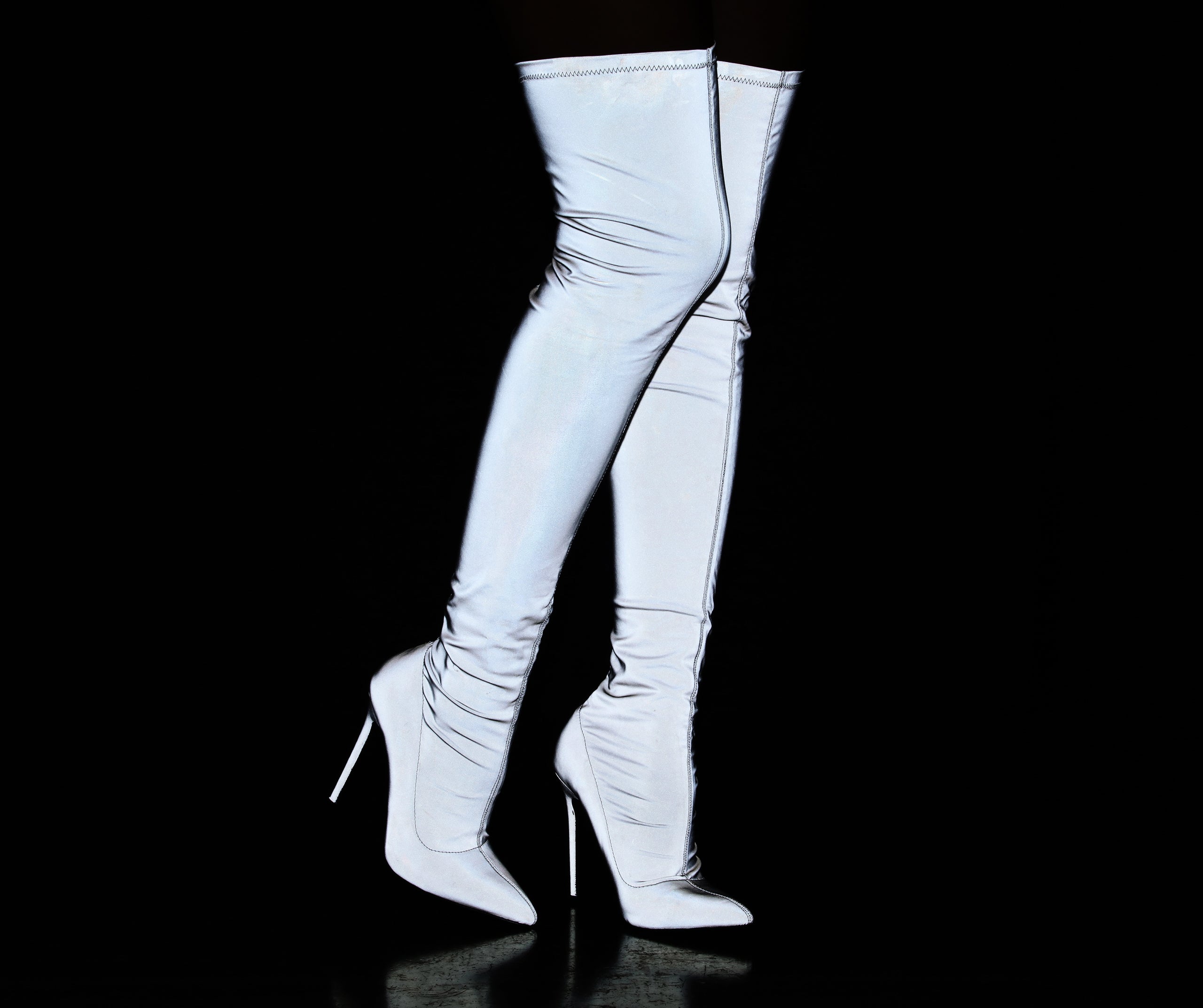 Reflective Over The Knee Boots | Windsor