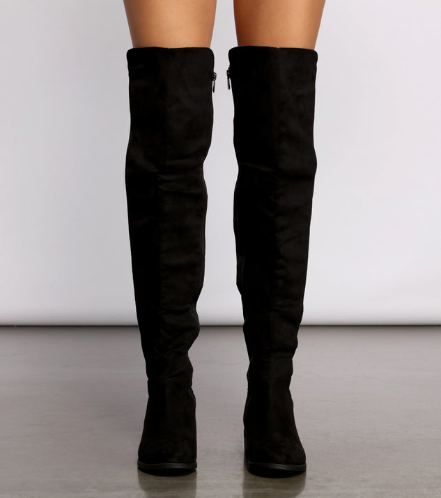 Here For It Over The Knee Flat Boots & Windsor